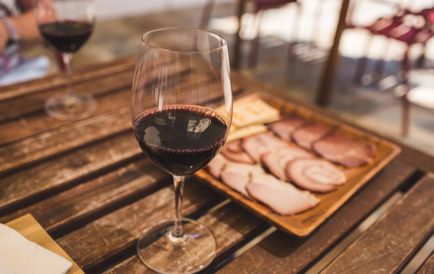 Red wine and charcuterie 