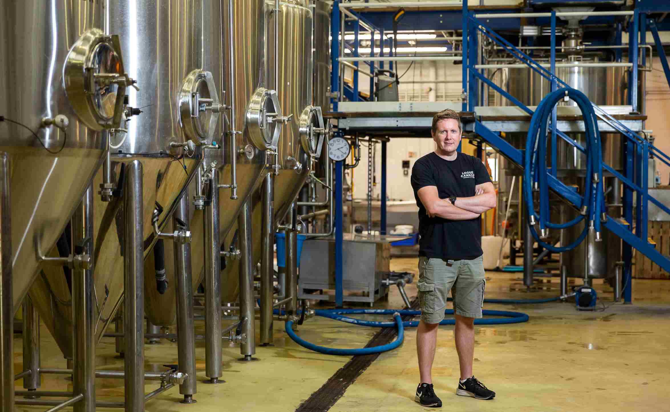 Will Laithwaite in his Loose Cannon Brewery