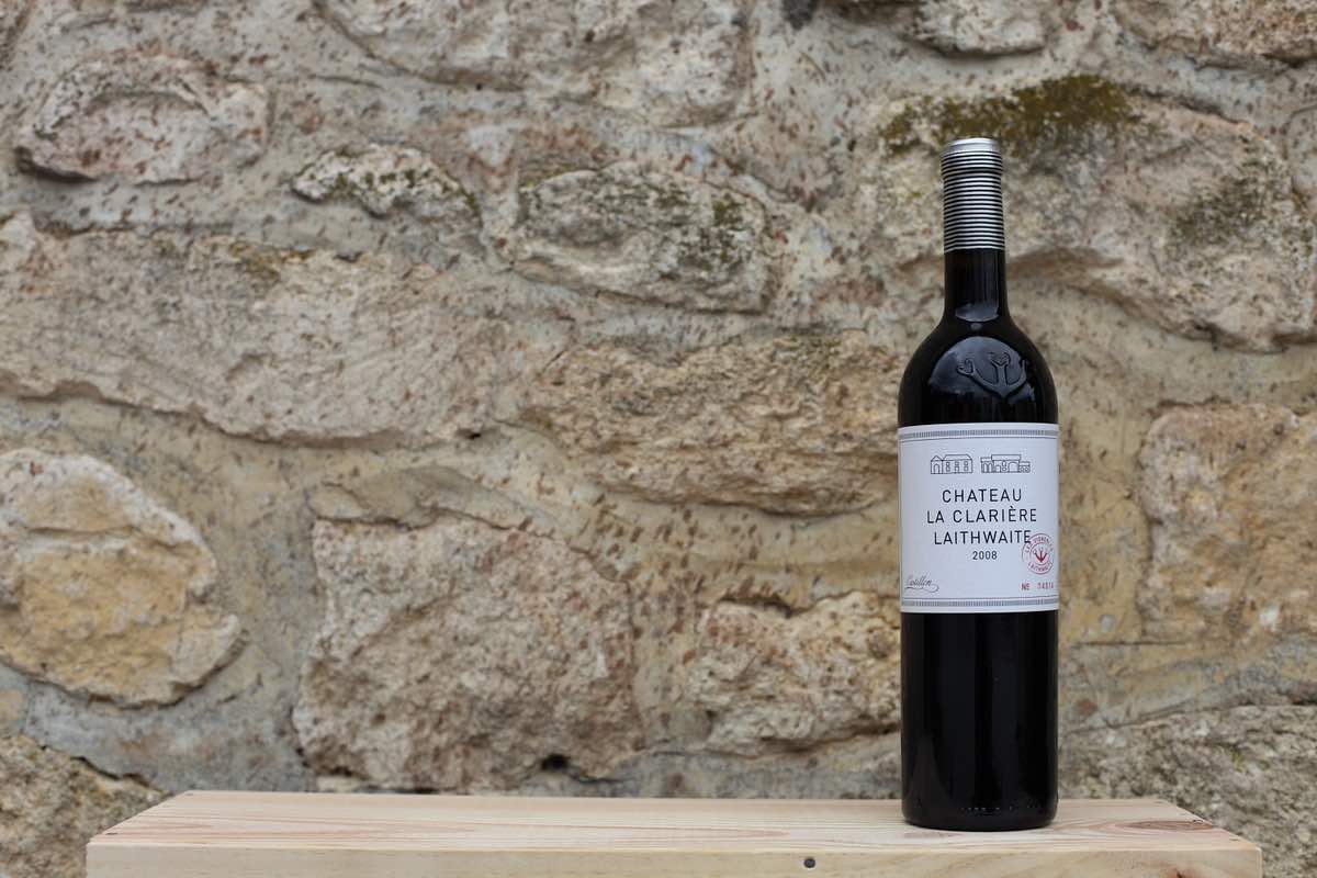 A bottle of Chateau La Clariere Laithwaite Bordeaux