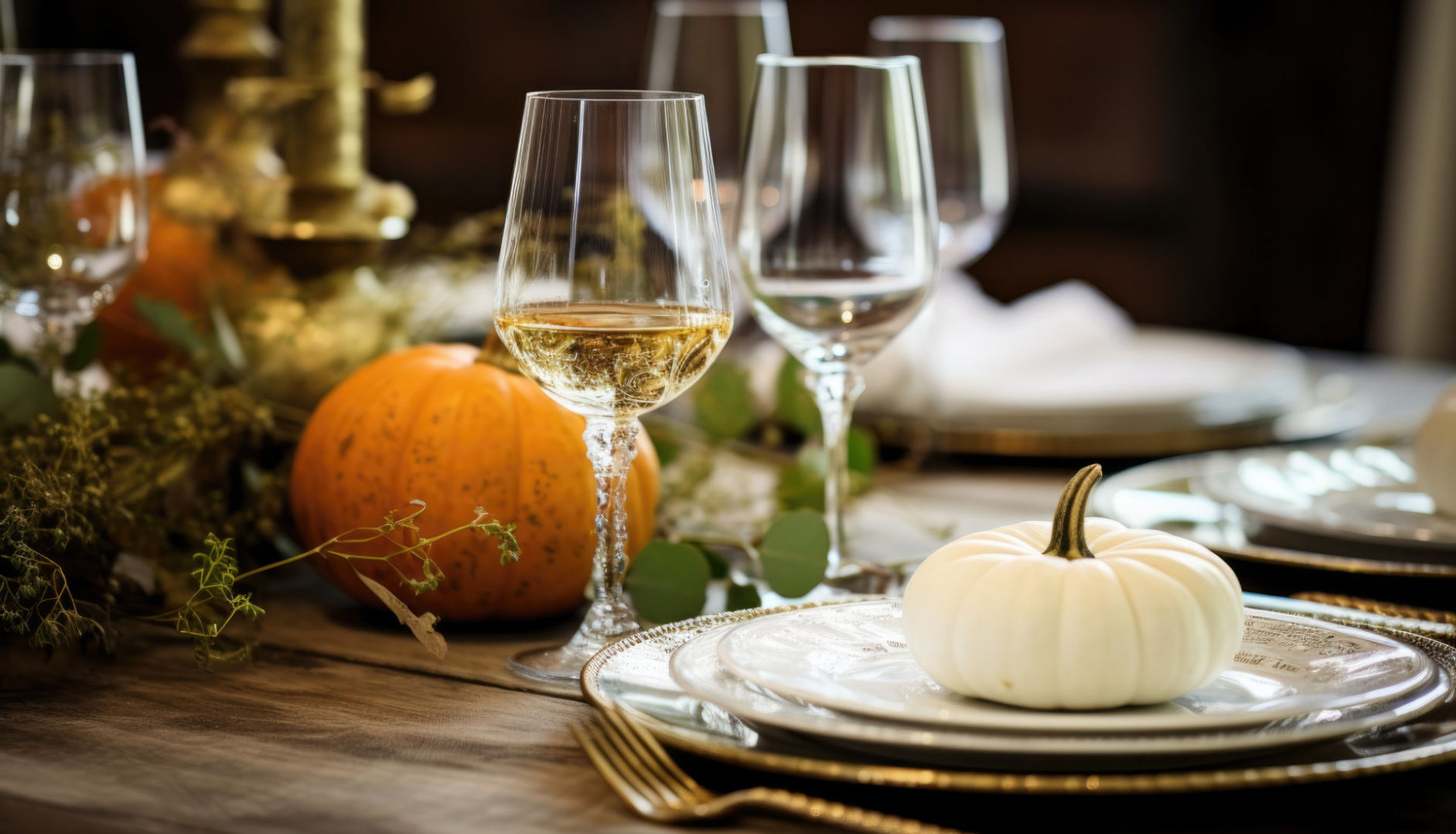 white wine serving temperature - glasses of white wine during autumn