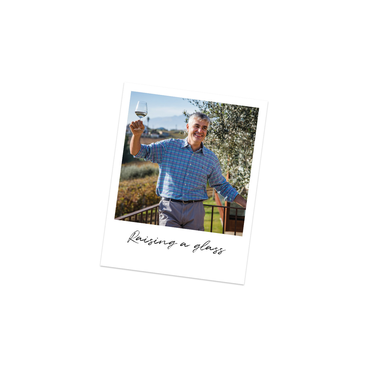 Alessandro Gallici raising a glass