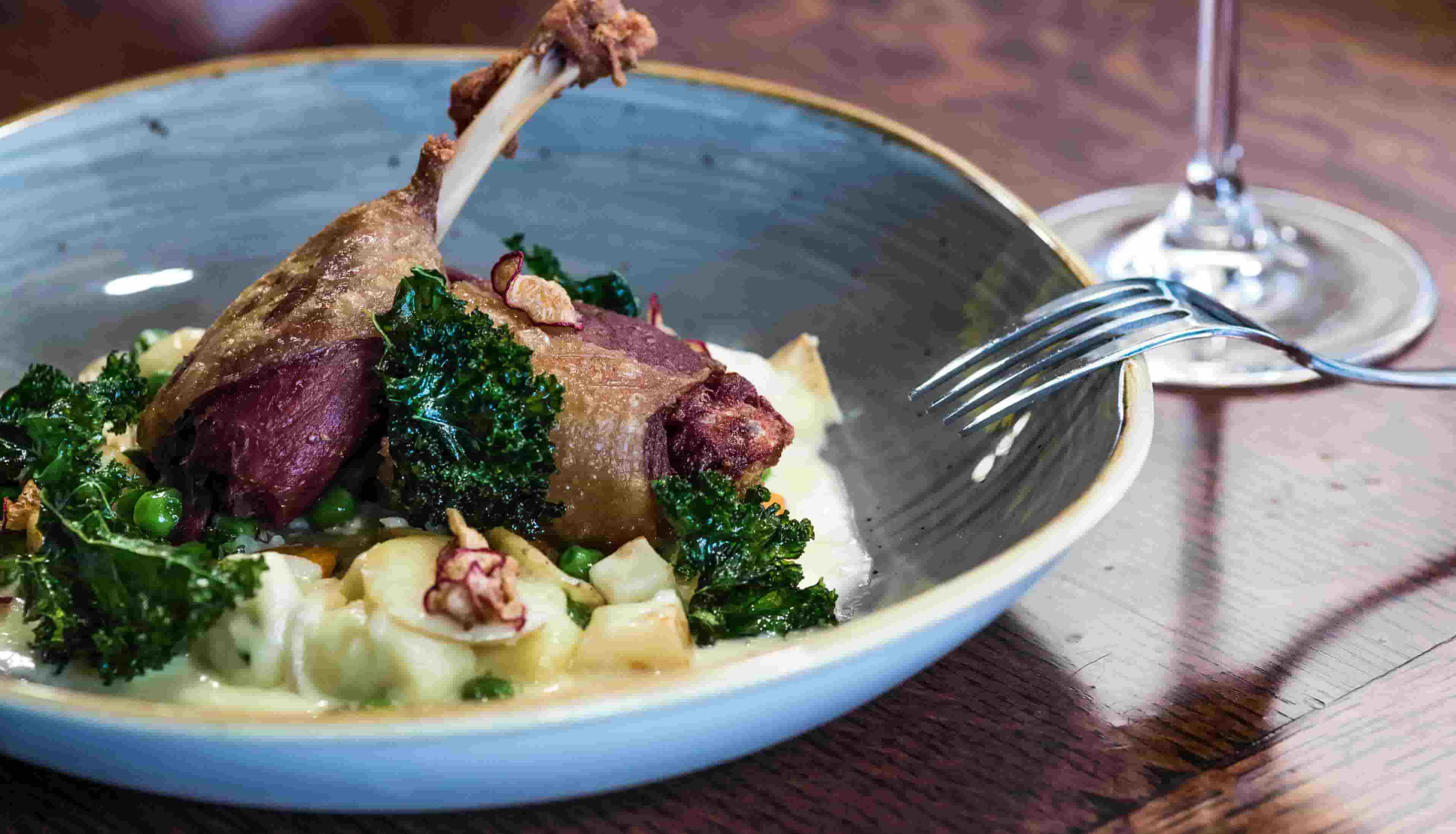 Duck Confit with broccoli 