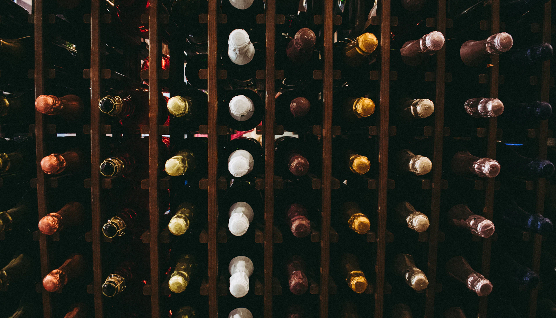 Wine stored on its side 