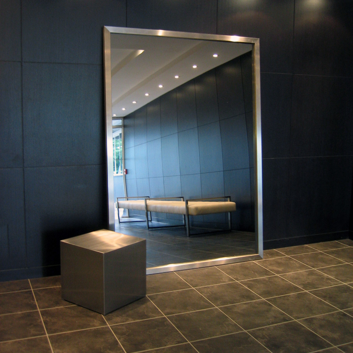 Stainless Steel Leaning Mirror Stylegarage