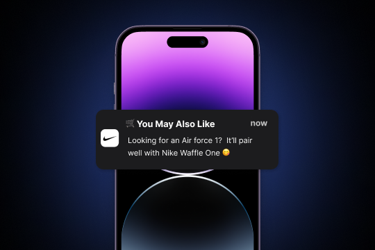 personalized product recommendation push notification