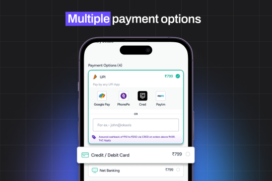 Multiple payment options