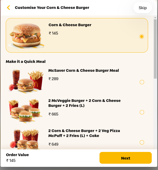 McDonalds Cross Selling Example