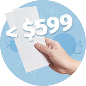 less than $599