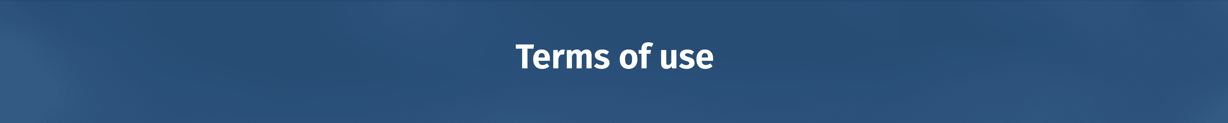 terms of use