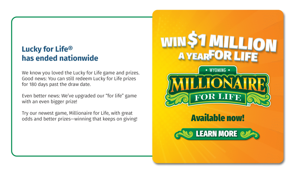 Millionaire for Life cross-promo