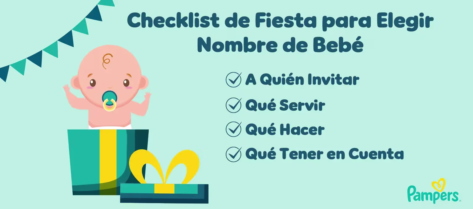 Checklist de fiesta para elegir nombre de bebé