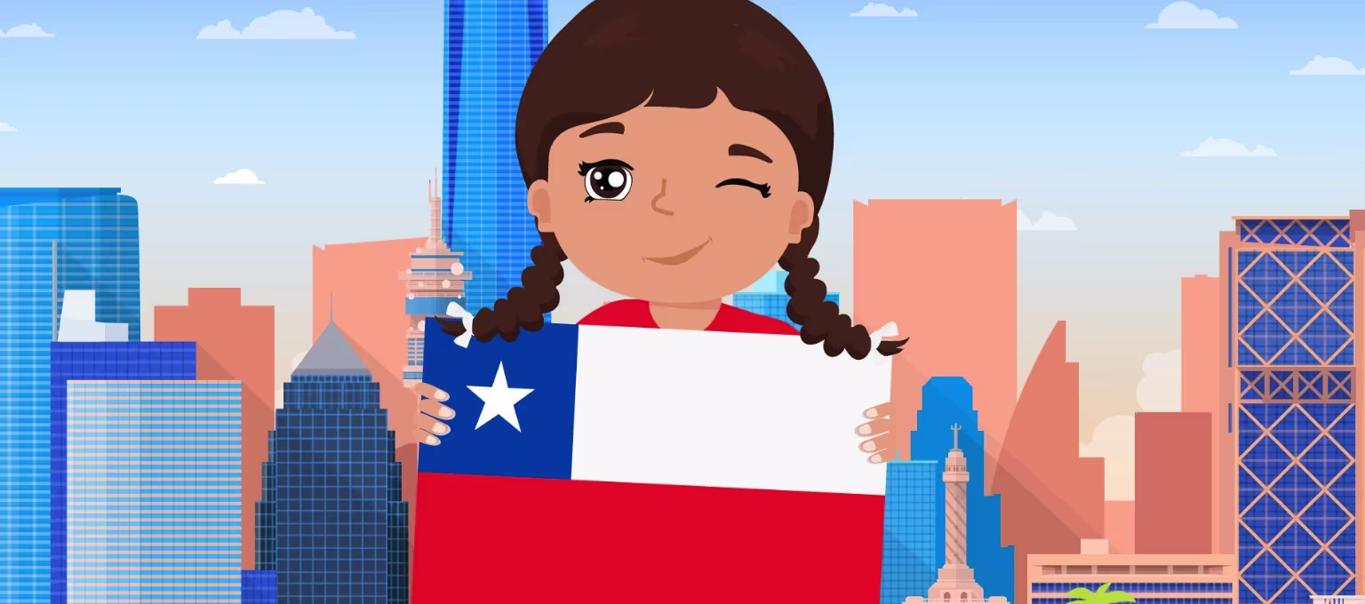 Niña con la bandera de Chile: Lista de nombres para niñas en Chile