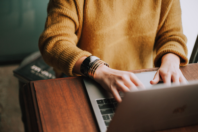 Person working at their desk