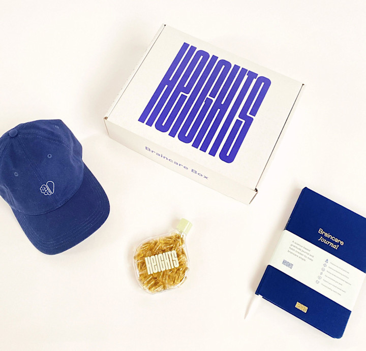 Braincare box with the products in it