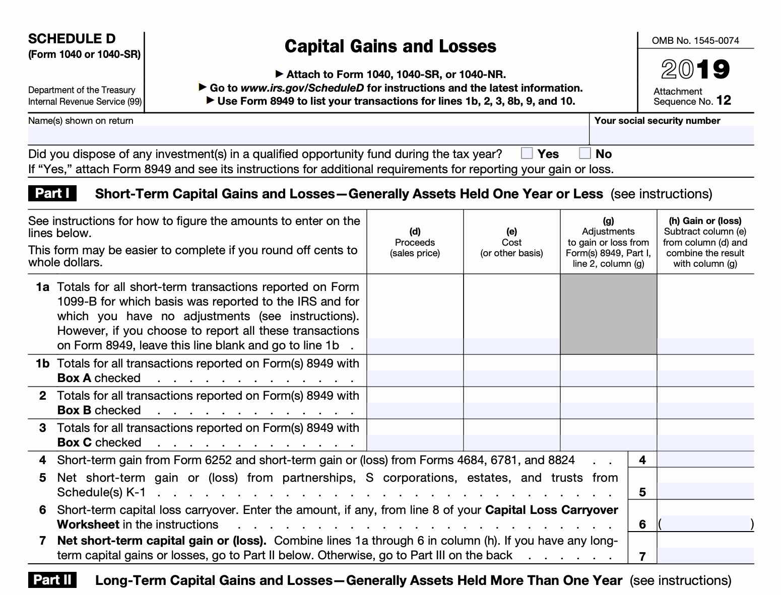 cryptocurrency gain loss tax form