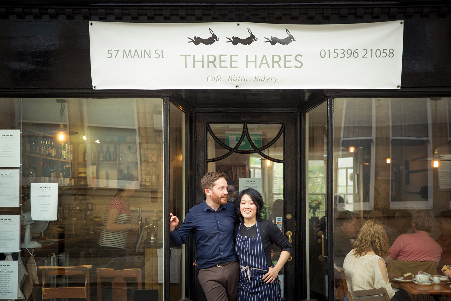 James Ratcliffe, owner & Nina Matsunaga, chef at Three Hares (Sedbergh, Cumbria, UK)