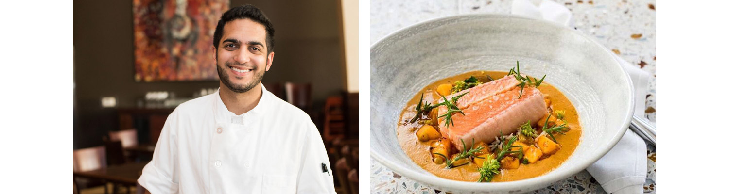 Chef Arun Gupta  |  Slow roasted Arctic char with peach moilee