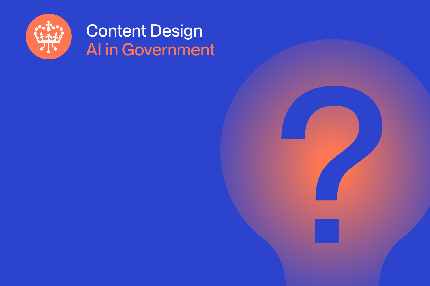AI in Government - Content design - blog header