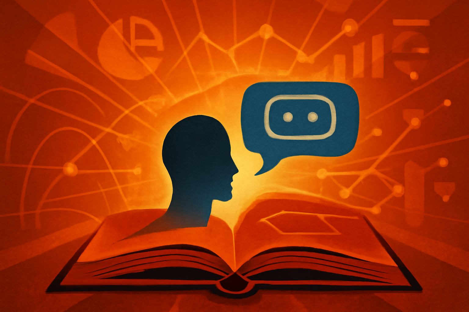 A conceptual illustration showing a split view of a person at a desk, comparing digital AI assistance with independent note-taking to represent a study on critical thinking.