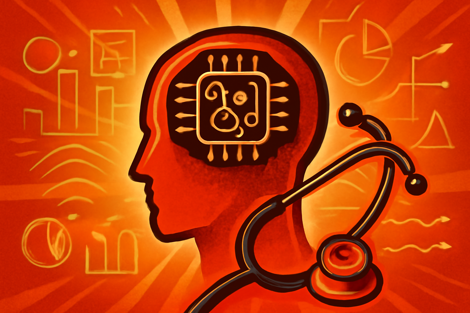 A medical professional reviews data on a digital tablet in a hospital, illustrating the intersection of healthcare and artificial intelligence.