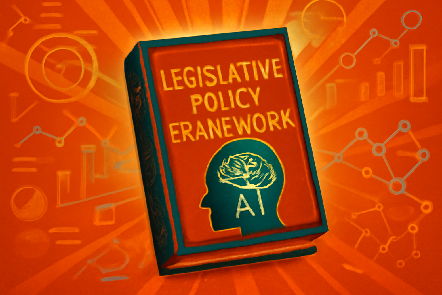 An editorial-style photo of the White House with a subtle blue digital data overlay representing artificial intelligence.