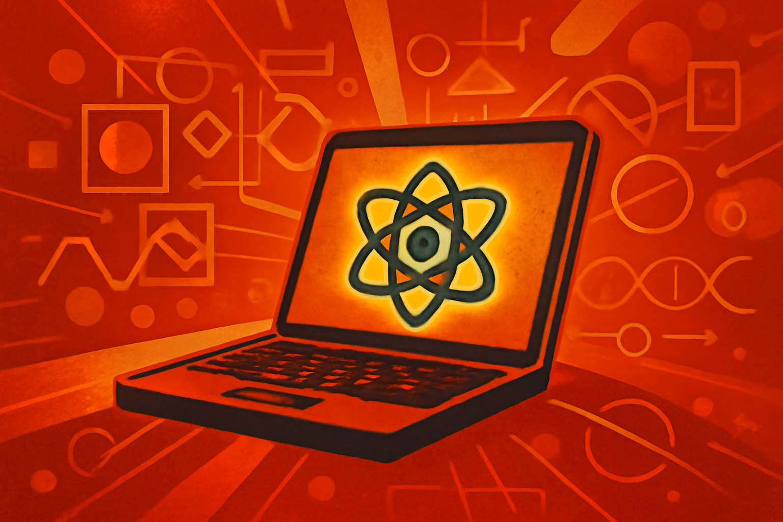 A conceptual editorial image showing a laboratory background with a futuristic digital screen displaying complex chemical formulas and molecular data visualizations.