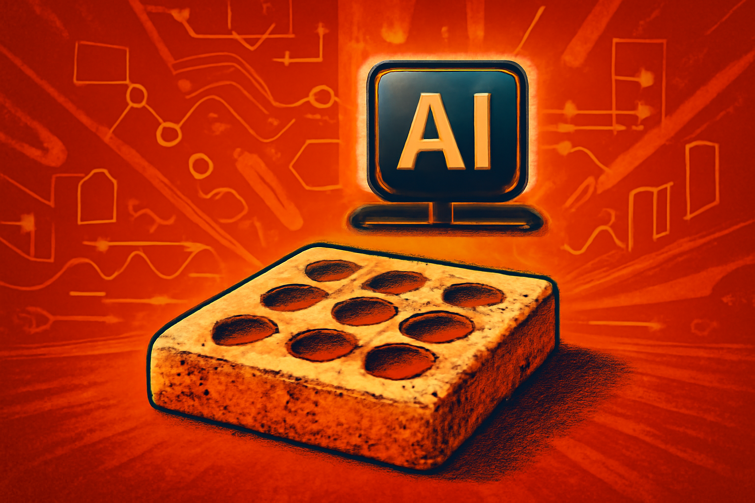 An ancient Roman limestone game board featuring worn circular patterns with a modern digital data overlay illustrating AI analysis.