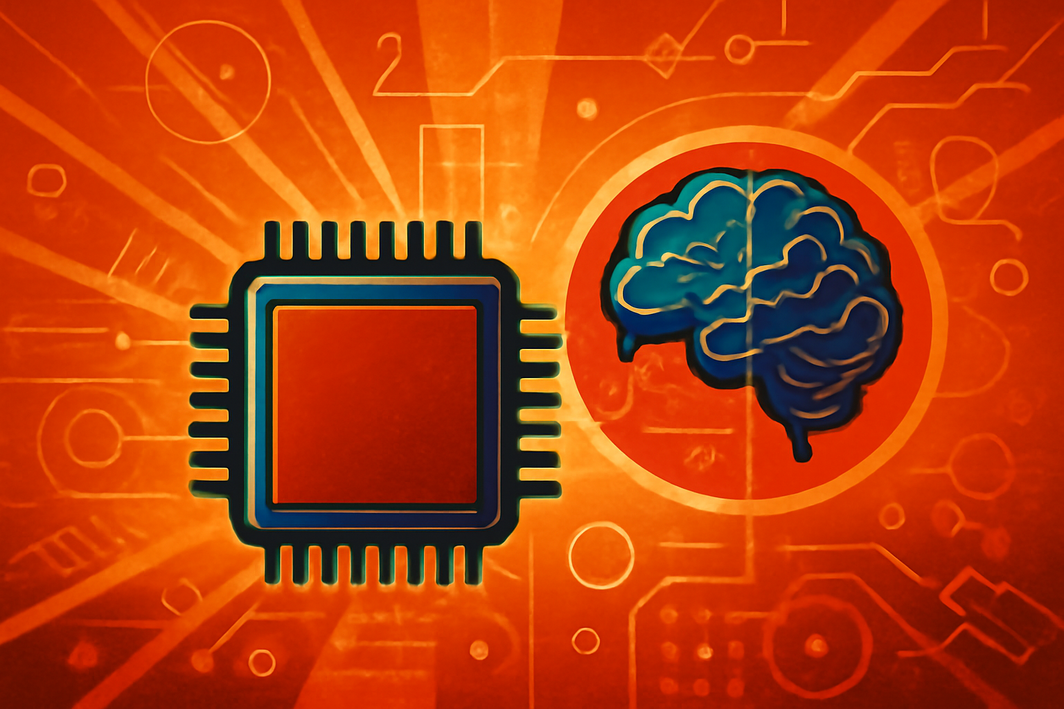 Close-up of high-performance memory chips on a metallic surface in a modern office setting.