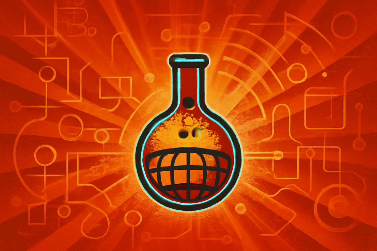 A conceptual news image featuring a digital 3D chemical molecule being processed by a blue-lit microchip, representing the intersection of artificial intelligence and chemical science.