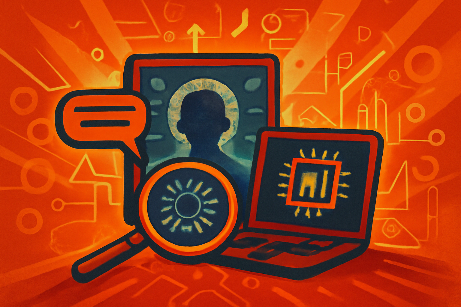 A high-tech digital interface performs forensic analysis on a pixelated video frame to detect artificial manipulation and deepfakes.