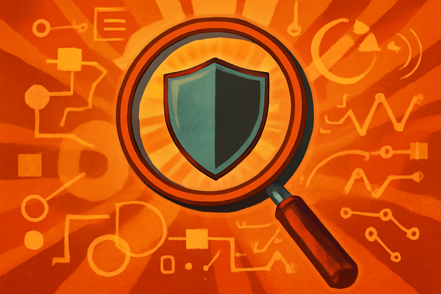 A 3D digital illustration of a transparent wing over a glowing circuit network, symbolizing defensive cybersecurity and Anthropic's Project Glasswing.