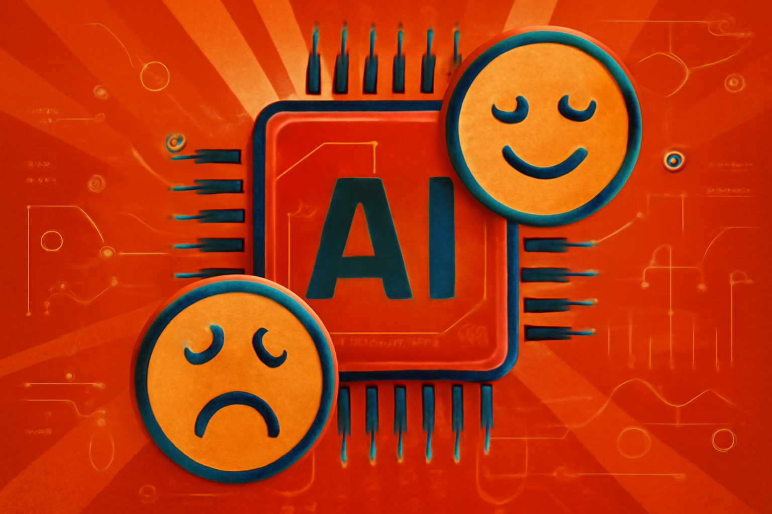 A conceptual editorial graphic of a digital neural network with illuminated nodes and data pathways representing internal AI activity.
