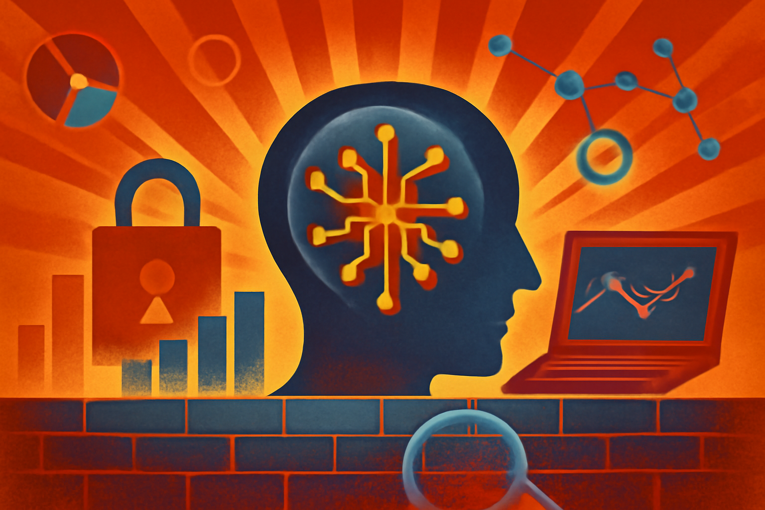 A 3D illustration of a fractured digital bridge representing the gap between AI technology and usable enterprise data.