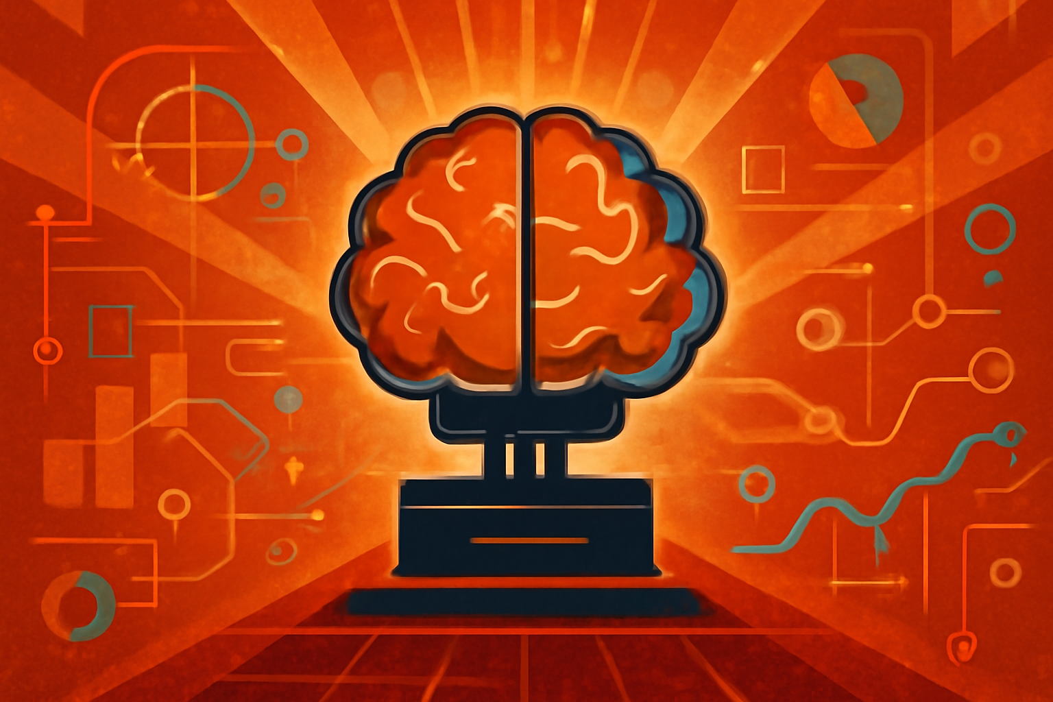A 3D digital map of the world showing glowing data connections and highlighted regions representing global AI innovation hubs.