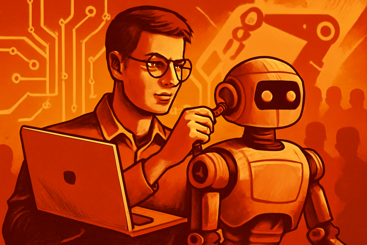 Engineering students in Mumbai working on a small autonomous robot during the Robotics Techno-Connect Competition 2026.