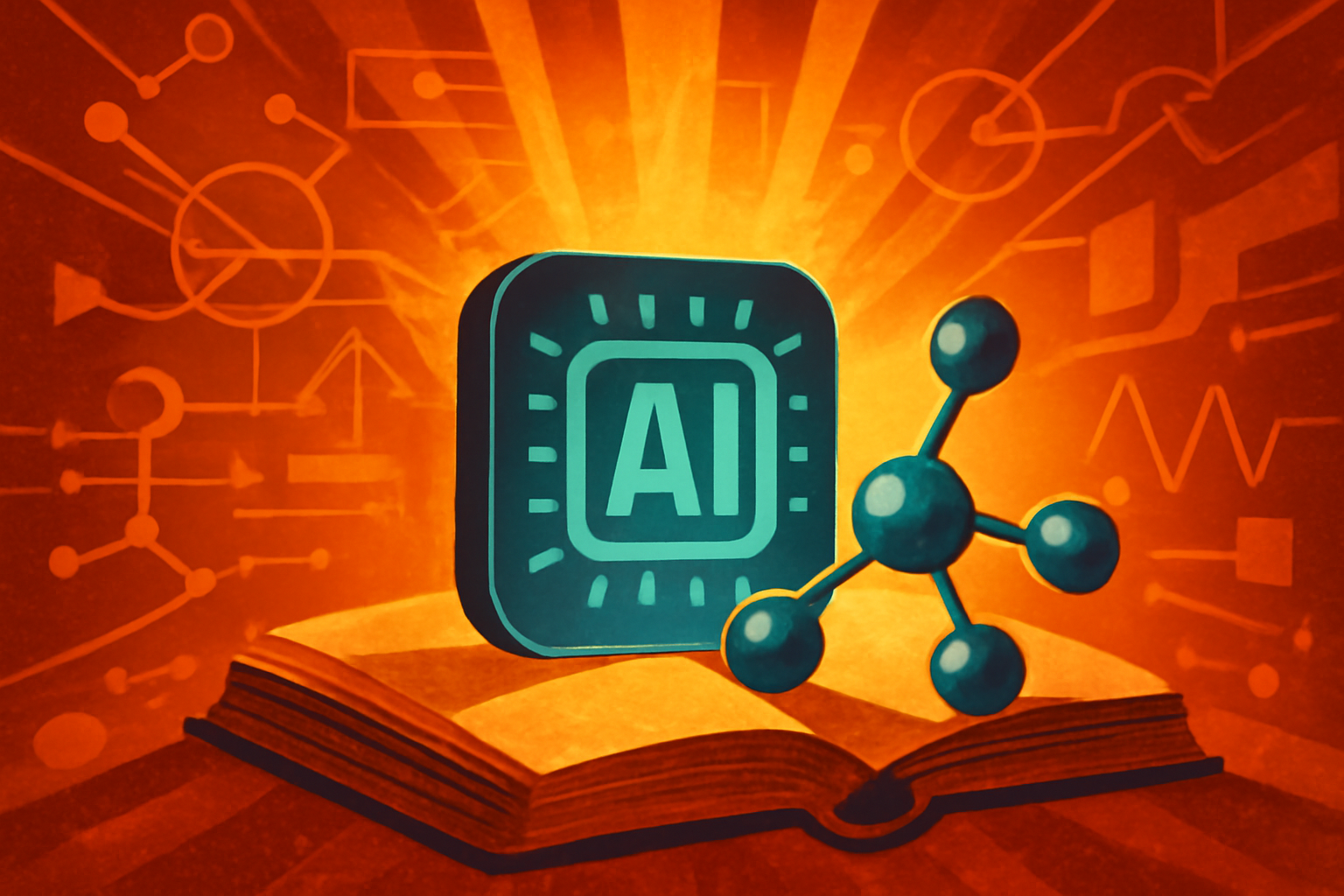 A laboratory computer screen showing digital 3D molecular models for clean energy catalysts.