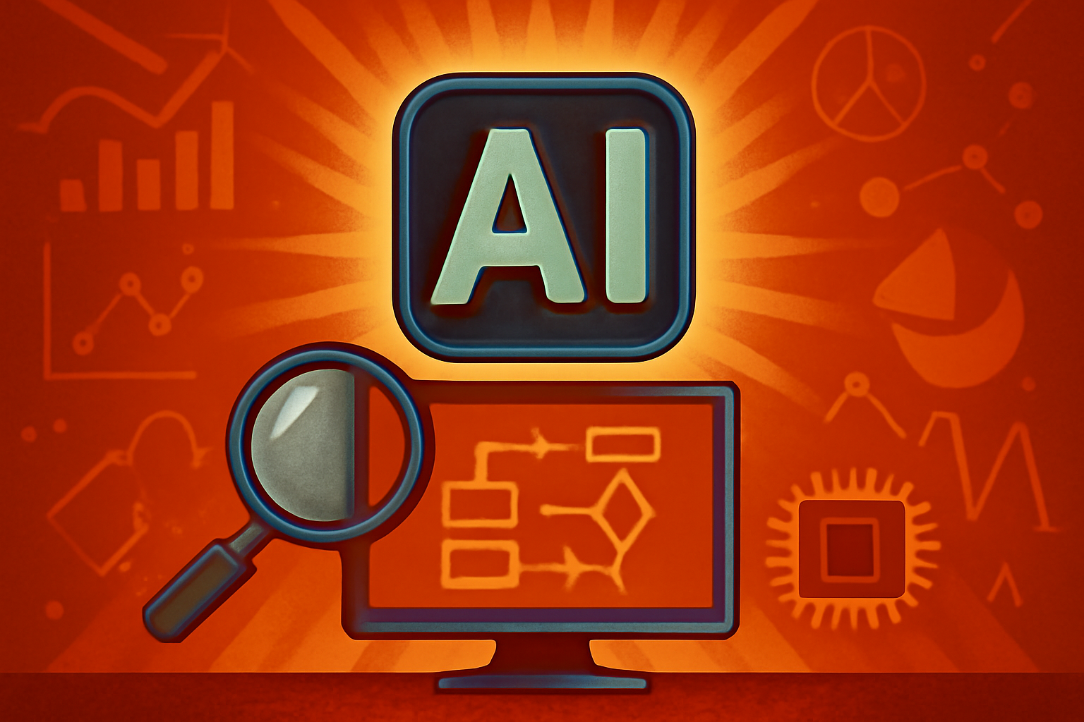 A professional desk setup featuring a computer monitor with advanced data visualizations and code, representing the new GPT-5.4 AI reasoning capabilities.