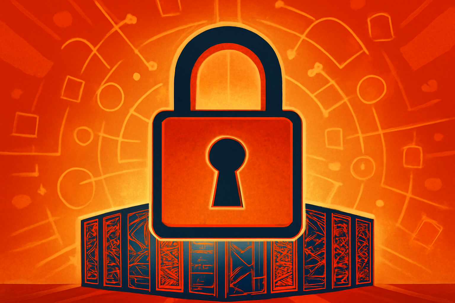 Rows of black supercomputer cabinets with blue lighting inside a large data center at Oak Ridge National Laboratory.