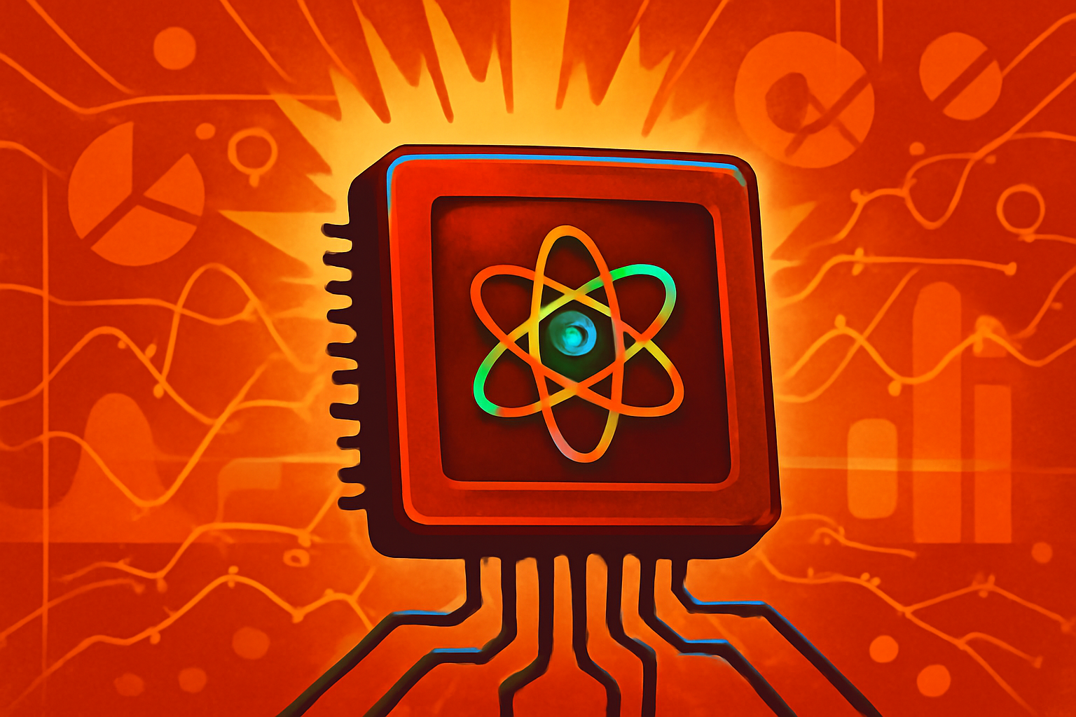 Rows of glowing NVIDIA Vera Rubin server racks in a modern data center with blue and green ambient lighting, symbolizing high-performance scientific AI computing.