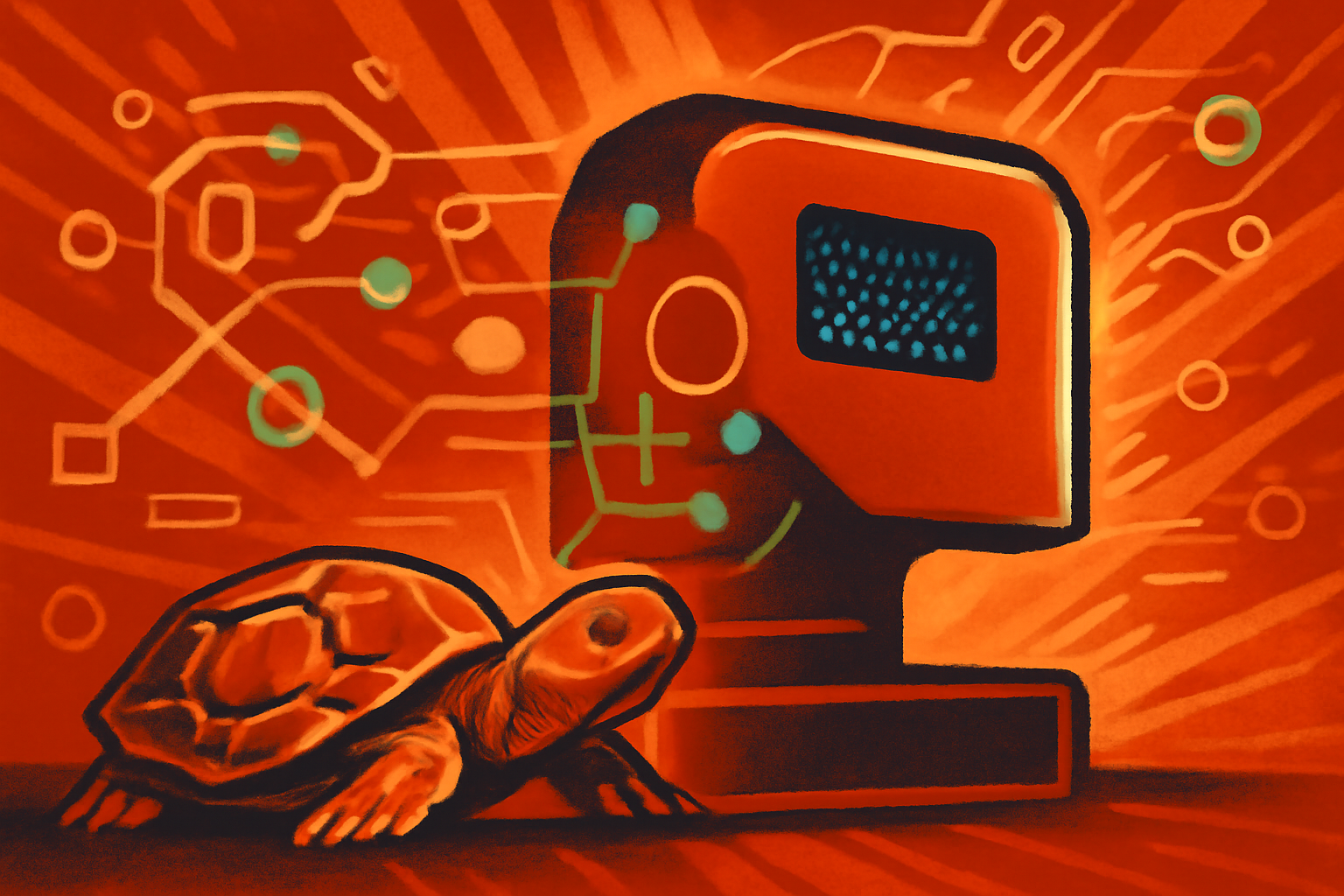 A digital interface with data and a robotic hand overlaying a map of Australia's natural landscape.