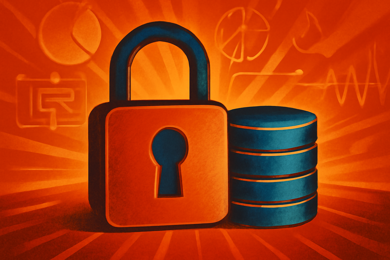 A close-up view of a futuristic quantum computer processor with glowing blue components and complex hardware inside a dark laboratory.