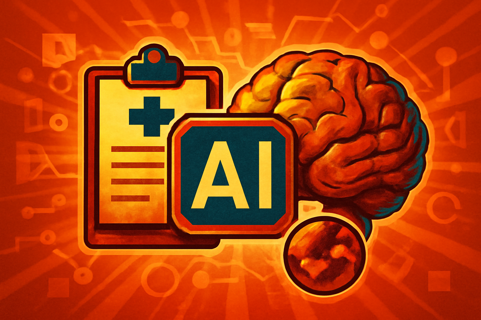 A high-tech hospital data center showing global health maps and medical analytics on large digital screens, representing the use of AI in oncology and patient safety.