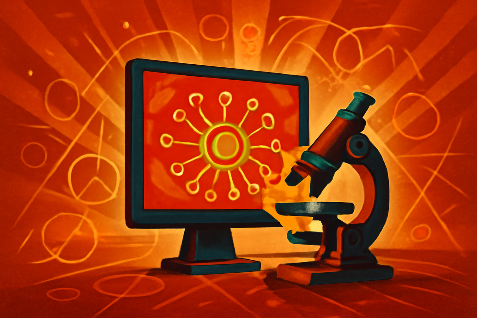 A digital conceptual art piece depicting a glowing blue neural network contrasting with white mathematical formulas representing the laws of the universe.