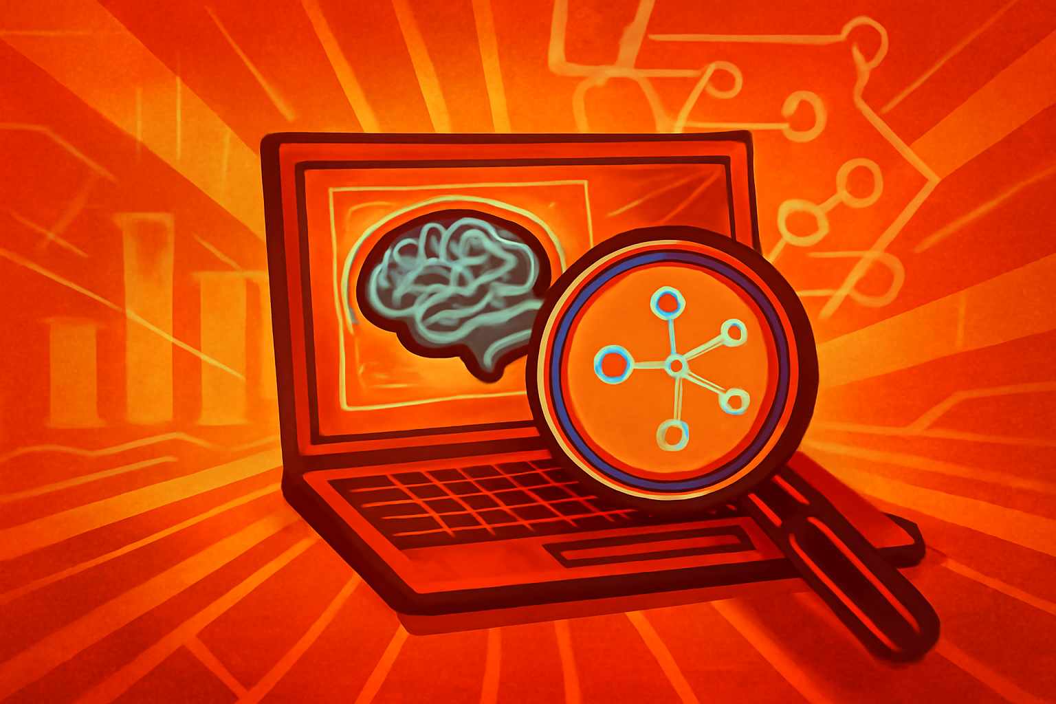 Researchers in a modern medical lab analyze data on a large monitor to improve mental health screening accuracy for children.