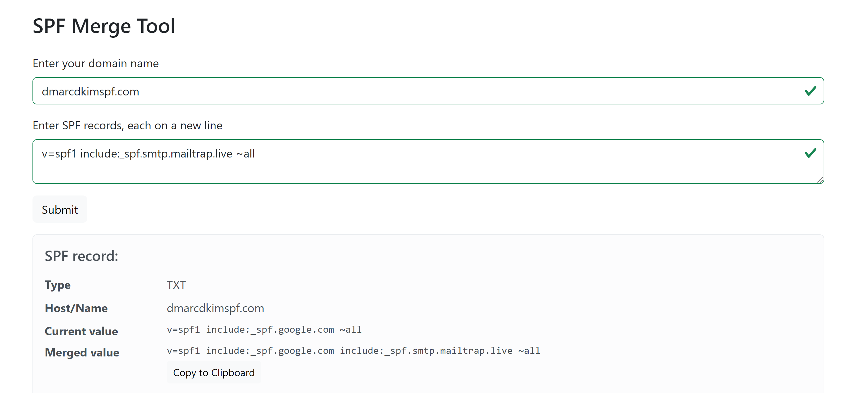 Utilize the SPF merge tool to combine multiple SPF records