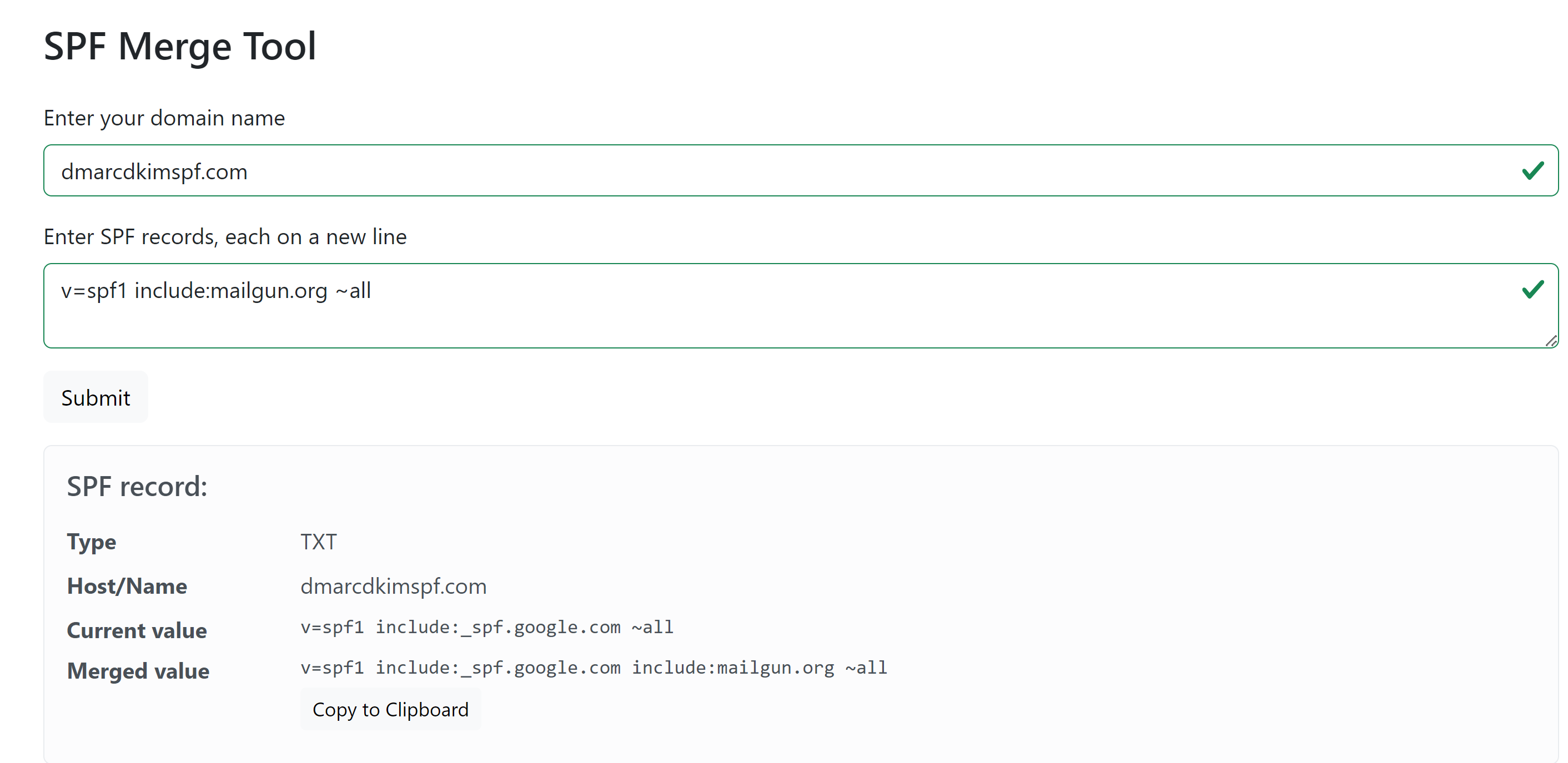 Utilize the SPF Merge Tool to combine multiple SPF records into one 