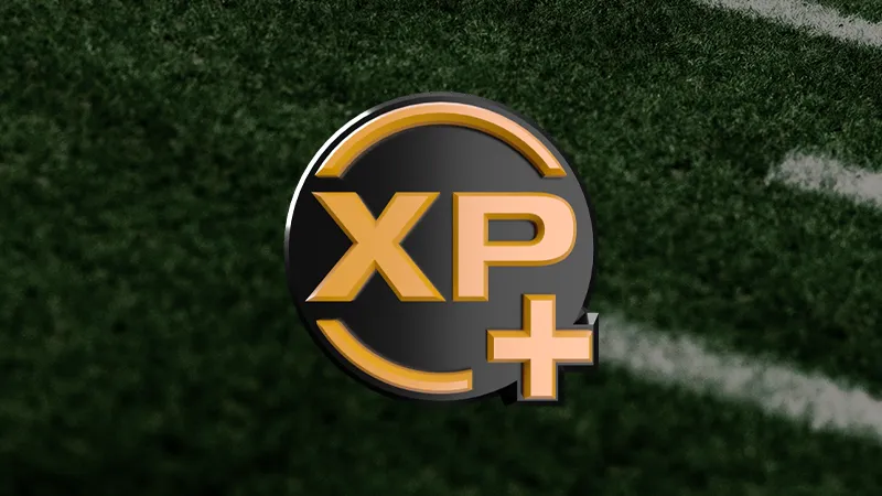 “XP Plus” Icon over green field turf to reference the boosts available through MVP plus membership.