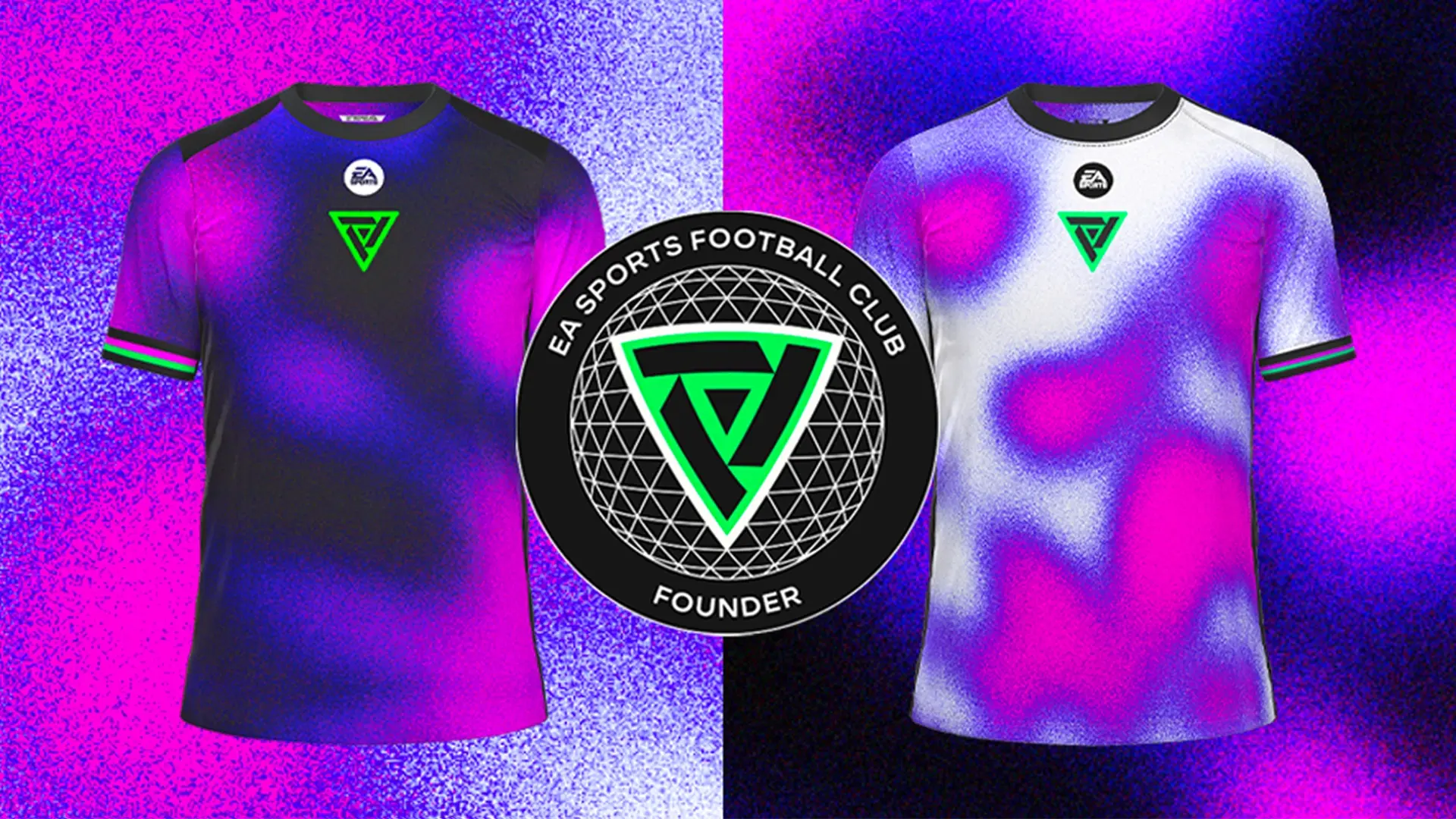 Founders logo surrounded by Founders rewards including a black kit and white kit.