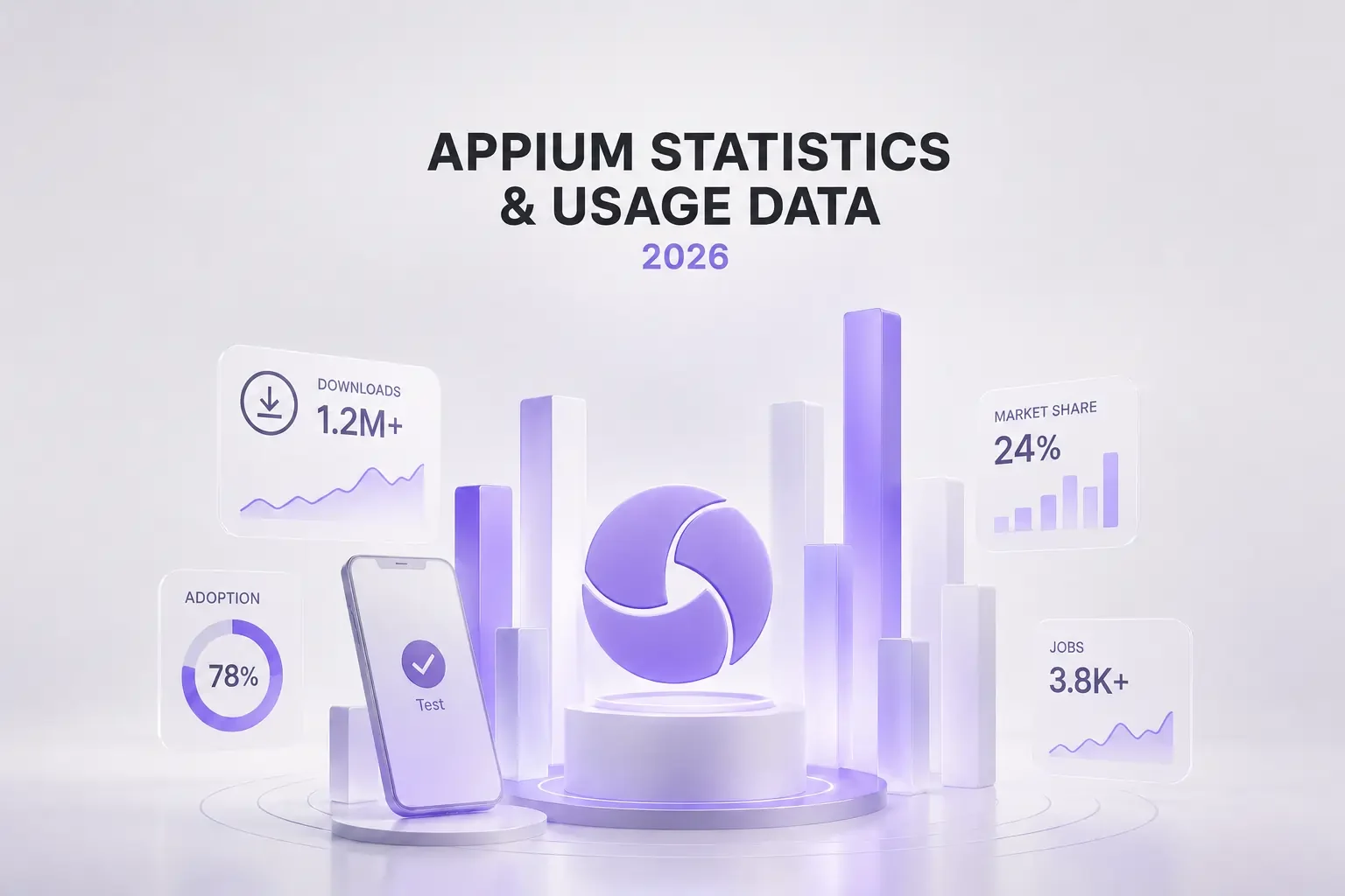 Cover Image for Appium Statistics & Usage Data 2026: Downloads, Adoption, Jobs, and Market Share