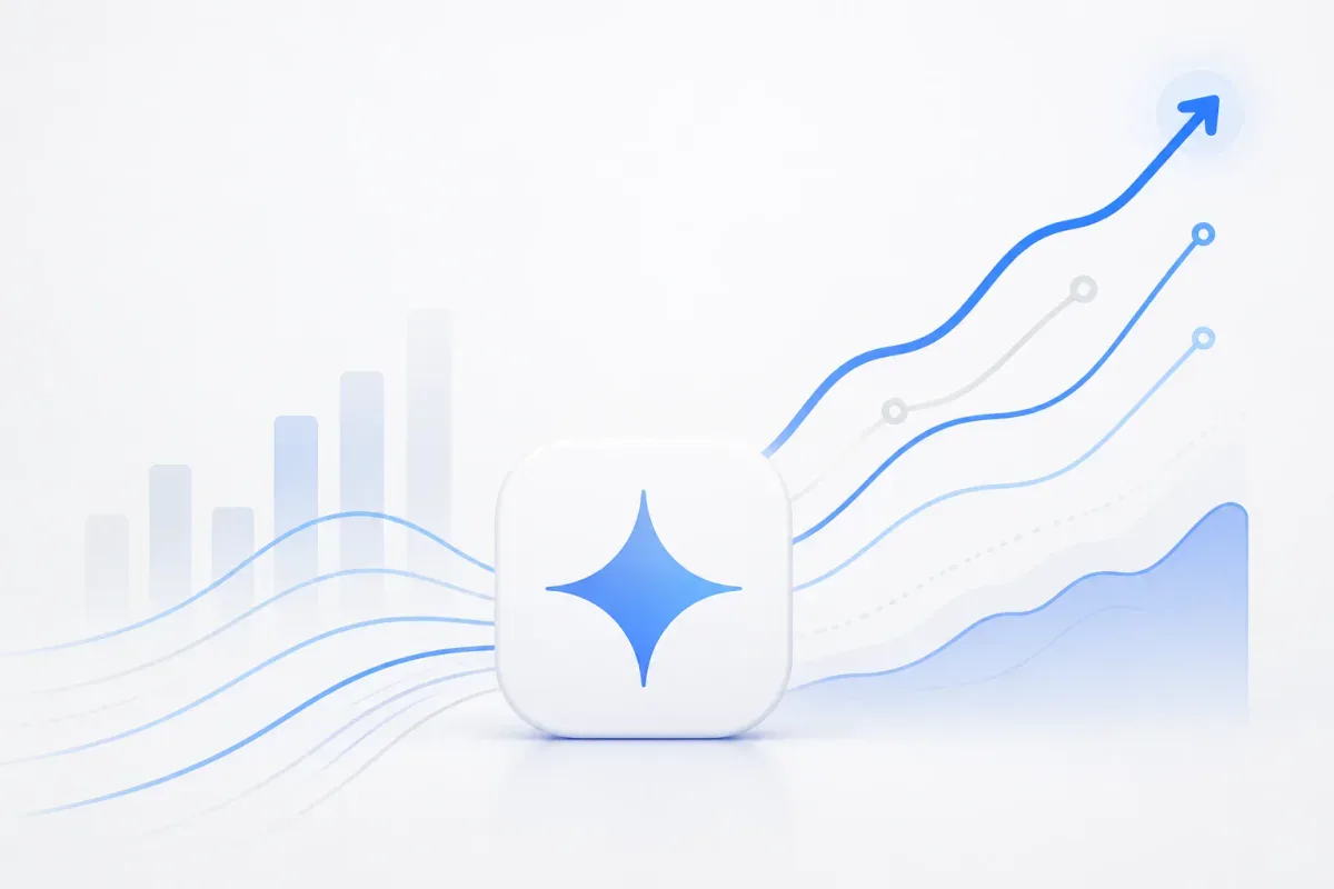 Cover Image for Gemini Statistics (2026): Users, Growth, Usage, and Web-Traffic Share